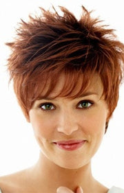 Color SS130 = Dark Copper: Bright Reddish brown with subtle copper highlights, dark brown roots | Aria Large by Raquel Welch