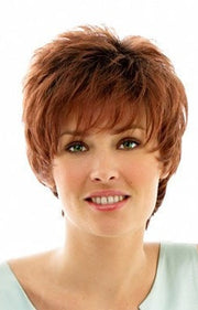 Color SS130 = Dark Copper: Bright Reddish brown with subtle copper highlights, dark brown roots | Aria Large by Raquel Welch