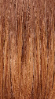 B8-27/30RO | Medium Natural Brown Roots to Midlengths, Medium Red-Gold Blonde Midlengths to Ends