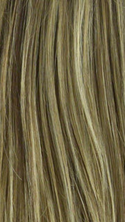 BUTTER-PECAN-R | Rooted Dark with a Light Golden Blonde base with Brown and Medium Auburn evenly blended lowlights