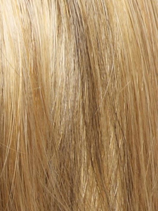 BUTTER PECAN-R | Rooted Dark Blonde with Light Golden Blonde Base Evenly Blended with Brown and Medium Auburn