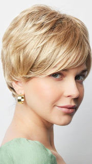 MELTED-CARAMEL | Warm and Rich Brown Root Melting into Golden Caramel Blond and Natural Medium Blond Tips