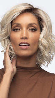 BRIGHTON by Estetica in SUNLIT-BLONDE | Soft Blend of Sandy Blonde, Lightest Blonde and Iced Blonde with a Light Golden Brown Root