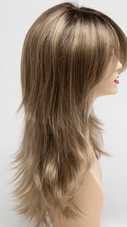 SAHARA BLONDE | Softer Dark Blonde with Light Golden Blonde, and features Chestnut Roots