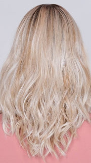 BOMBSHELL BLONDE | Golden Brown Root with a blend of White, Pure Blonde and Satin Blonde.