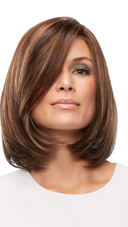 The Cameron Petite Wig by Jon Renau is a lengthy bob with layered ends that create shape and movement