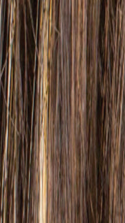 CARAMEL-BROWN | Dark Reddish Brown with White Gold highlights around the face