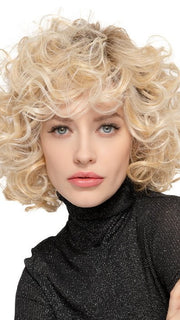 CHEERS by TressAllure in 24/102/R12 | Gold Blonde with Platinum highlights with Gold Brown roots