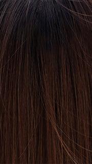 CHOCOLATE WITH CARAMEL | Medium Brown, Light Caramel Brown Highlights and Dark Brown Roots