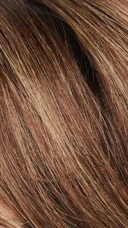 CHOCOLATE-PARFAIT-R | Warm, Dark-Brown Base with Natural Creamy Highlights and Dark Roots