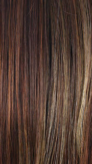 RAZBERRY ICE R | Rooted Dark Auburn with Medium Auburn Base with Copper and Strawberry Blonde Highlights