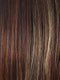 RAZBERRY-ICE-LR | Dark Auburn with Medium Auburn Base with Copper and Strawberry Blonde Highlights with Longer Dark Roots