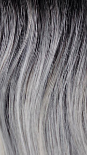MOONSTONE | Medium Gray with Blue-toned Silver Highlights and Dark Roots