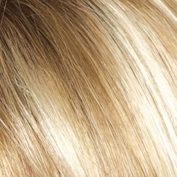 Creamy Toffee-R Rooted Dark with Light Platinum Blonde and Light Honey Blonde 50/50 blend