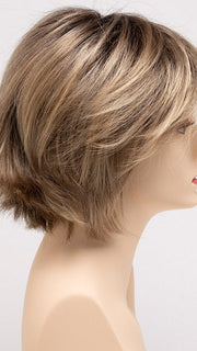 SAHARA-BLONDE | Softer Dark Blonde with Light Golden Blonde, and features Chestnut Roots