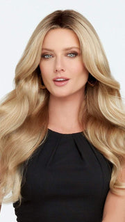 DOWN TIME Wig by RAQUEL WELCH in SS14/88 SHADED GOLDEN WHEAT | Medium Blonde Streaked With Pale Gold Highlights Dark Brown with Subtle Warm Highlights