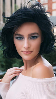 MODERN MOTIF Lace Front Wig by GABOR in GL 1-2 DOUBLE ESPRESSO | True black