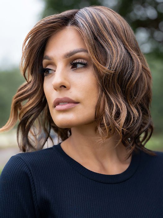 EDITOR'S PICK by Raquel Welch in RL8/29SS SHADED HAZELNUT | Warm Medium Brown Evenly Blended with Ginger Blonde and Dark Roots