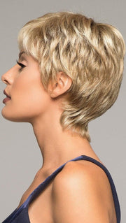 SANDY-BLONDE-ROOTED = Medium Honey Blonde, Light Ash Blonde, and Lightest Reddish Brown blend with Dark Roots