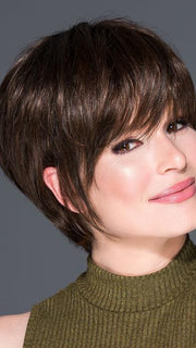 BEAM by ELLEN WILLE in CHOCOLATE ROOTED | Medium to Dark Brown base with Light Reddish Brown highlights