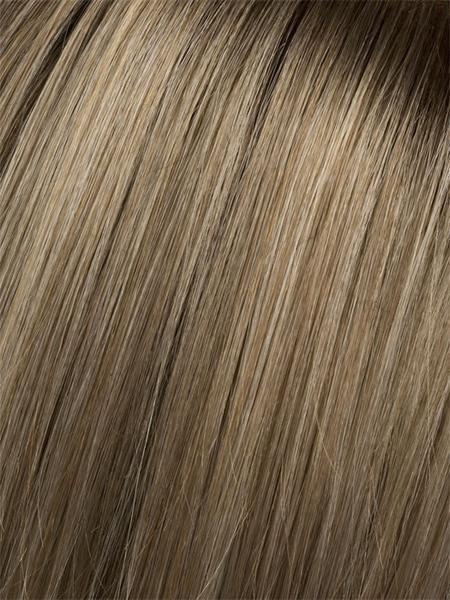 CHAMPAGNE-ROOTED | Medium Gold Blonde and Light Gold Blonde Blend with Light Brown Roots