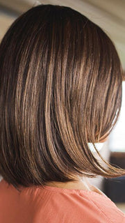 FLIRT by ELLEN WILLE in DARK CHOCOLATE ROOTED | Dark Brown base with Light Reddish Brown highlights with Dark Roots