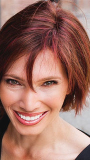 GAME by ELLEN WILLE in DARK CHERRY MIX | Medium-dark Burgundyred, Dark Auburn, blended with Darkest brown base