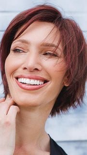 GAME by ELLEN WILLE in DARK CHERRY MIX | Medium-dark Burgundyred, Dark Auburn, blended with Darkest brown base