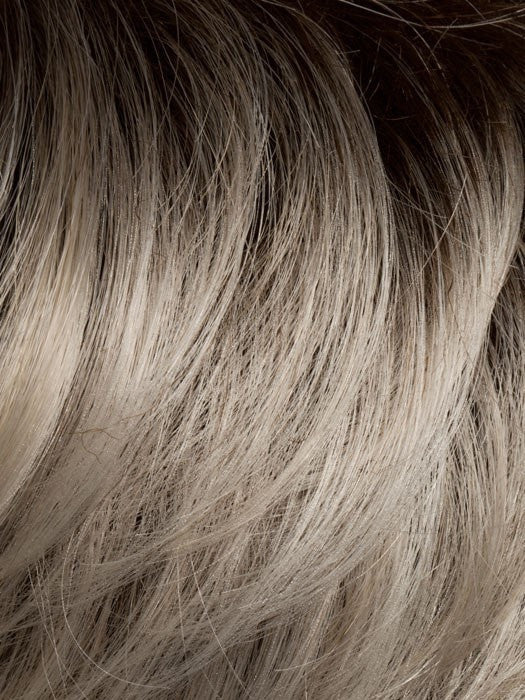 Color LIGHT-CHAMPAGNE-ROOTED = Platinum Blonde, Light Golden Blonde, Light Ash Blonde blend and Dark Roots