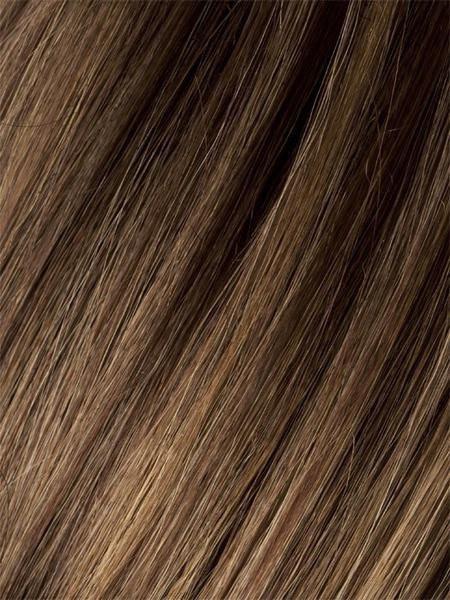 MOCCA-ROOTED | Light Brown base with Light Caramel highlights on the top only, darker nape
