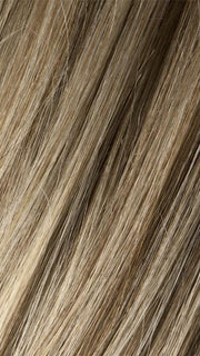 SANDY-BLONDE-ROOTED | Medium Honey Blonde, Light Ash Blonde, and Lightest Reddish Brown blend with Dark Roots