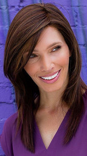 AVA by ENVY in CINNAMON RAISIN | Medium Brown with Auburn and Cinnamon highlights