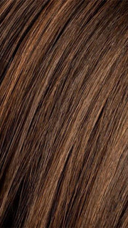 DARK CHOCOLATE ROOTED | Dark Brown base with Light Reddish Brown highlights with Dark Roots