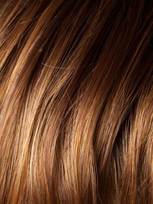 COGNAC-ROOTED | Medium to Light Copper Red and Light Auburn Blend with Medium Auburn Roots