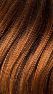 SAFRAN-RED-ROOTED | Dark Copper Red, Copper Red, and Light Copper Red blend with Dark Roots
