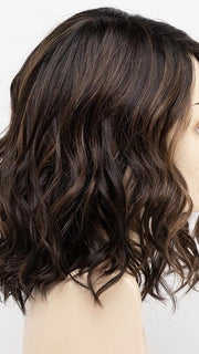 AMARETTO-CREAM | Dark Brown roots with overall Medium Brown base with Honey Blonde highlights