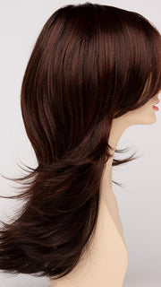CHOCOLATE-CHERRY | Dark Brown roots with overall Medium Brown base with Deep Red highlights
