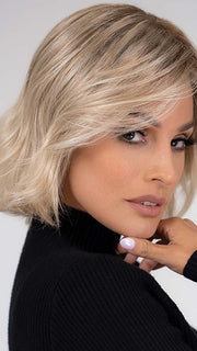 CHAMPAGNE-ROOTED 22.25.26 | Light Beige Blonde, Medium Honey Blonde, and Platinum Blonde Blend with Dark Roots