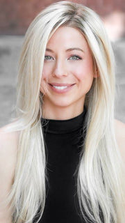 Zara by Jon Renau in color FS17/101S18 PALM SPRINGS BLONDE | Lt Ash Blonde w/ Pure White Natural Violet, Shaded with Dark Natural Ash Blonde | Exclusive photo