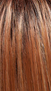 FS6/31S6 SALTED CARAMEL | Medium Natural Red Brown with Red Gold Blonde Bold Highlights, Shaded with Brown
