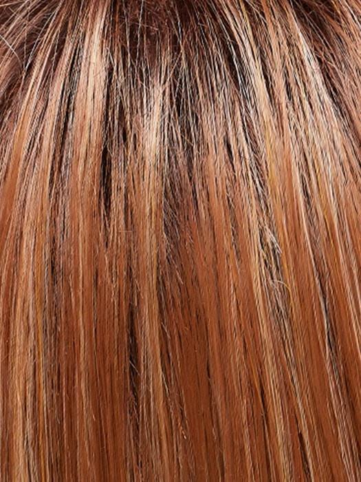FS26/31S6 SALTED CARMAMEL | Medium Natural Red Brown with Red Gold Blonde Bold Highlights, Shaded with Brown