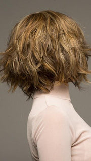 A wavy bob made with heat-friendly fiber