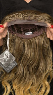 The lace front feature allows you to style the hair back and off of the face | The lace will need to be cut with Pinking Sheers 