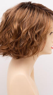 GOLDEN-NUTMEG | Medium Brown roots with overall Warm Cinnamon base and Golden Blonde highlights