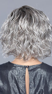 GIRL MONO LARGE by Ellen Wille in STONE GREY ROOTED 56.60.58 | Dark Brown, Lightest Brown and Lightest Blonde blended with Pearl White and a Grey Blend with Shaded Roots
