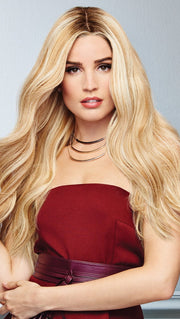 GLAMOUR AND MORE by RAQUEL WELCH in SS14/88 SHADED GOLDEN WHEAT | Dark Blonde Evenly Blended with Pale Blonde Highlights and Dark Roots
