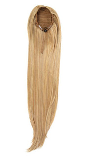 27" STRAIGHT CINCH PONY by Hairdo in R25 GINGER BLONDE | Medium Golden Blonde with Subtle Blonde Highlights
