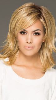 MODERN FLIP by hairdo in SS25 SHADED GINGER BLONDE | Golden Blonde with Subtle Highlights and Medium Brown Roots