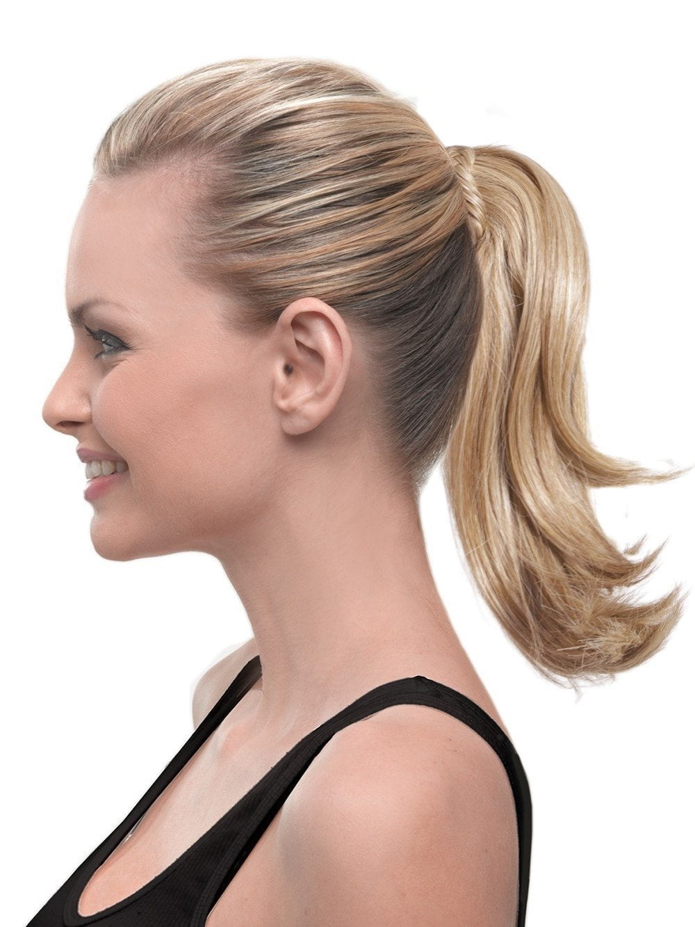 10" CLAW CLIP IN PONY with BRAID by Hairdo in R14/88H GOLDEN WHEAT | Medium Blonde Streaked With Pale Gold Highlights