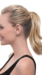 10" CLAW CLIP IN PONY with BRAID by Hairdo in R14/88H GOLDEN WHEAT | Medium Blonde Streaked With Pale Gold Highlights
